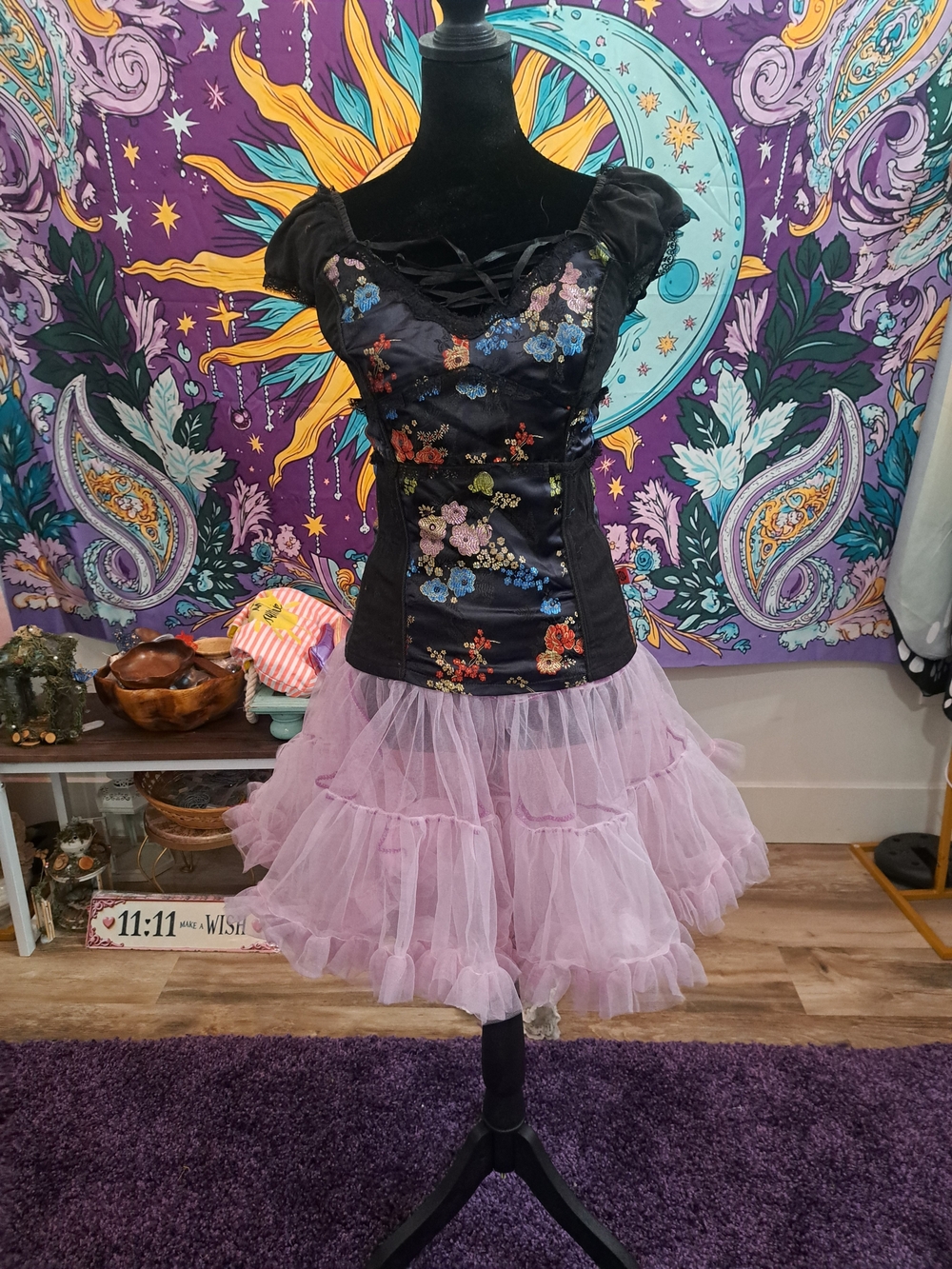 Lavender Thorn Fairy Outfit • Tripp Corset Top + Hand-Dyed Tulle Tutu
